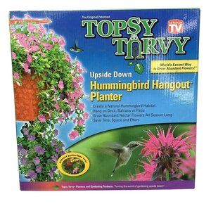 Topsy Turvy Tomato Hummingbird Hangout Flower Planter Upside Down Vertical Grow